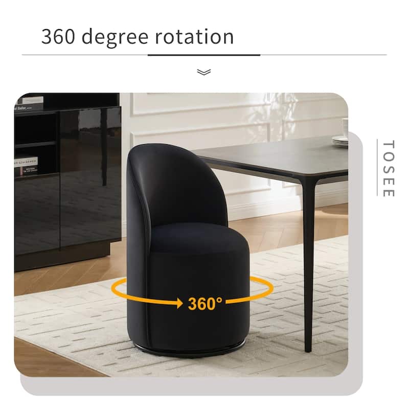 Upholstered Swivel Barrel Chair Dining Chair Side Chair