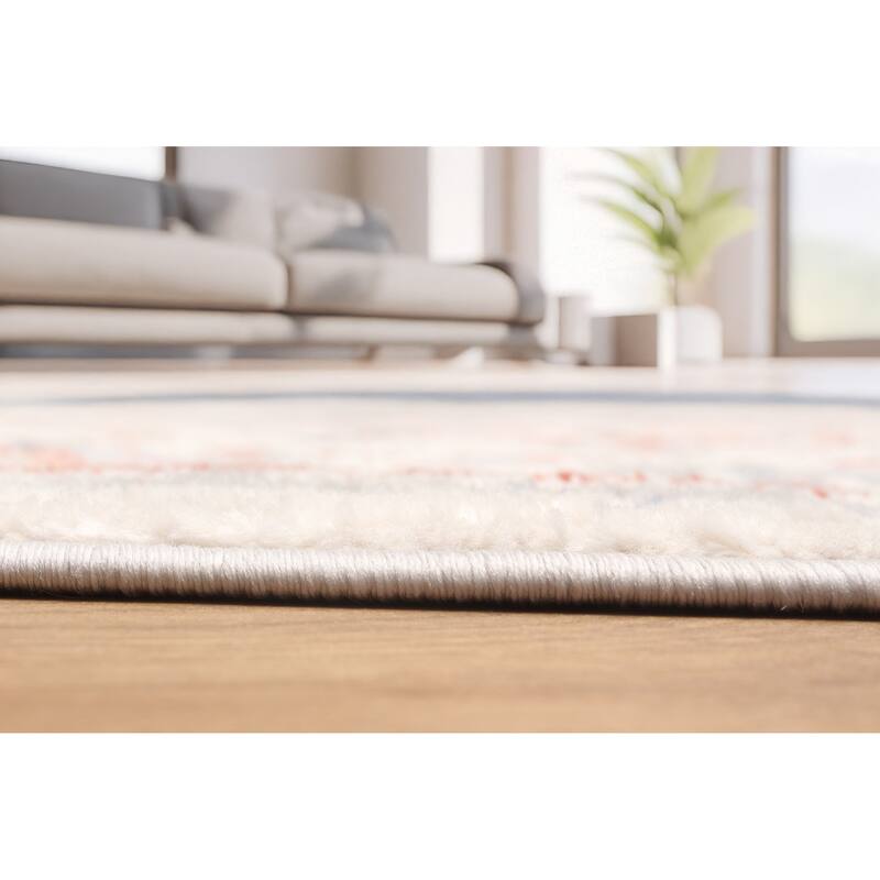 ECARPETGALLERY Machine Made Seline Ivory Area Rug