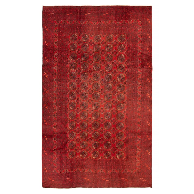 ECARPETGALLERY Hand-knotted Teimani Red Wool Rug - 5'10 x 9'6 - 5'10 x 9'6 - Red
