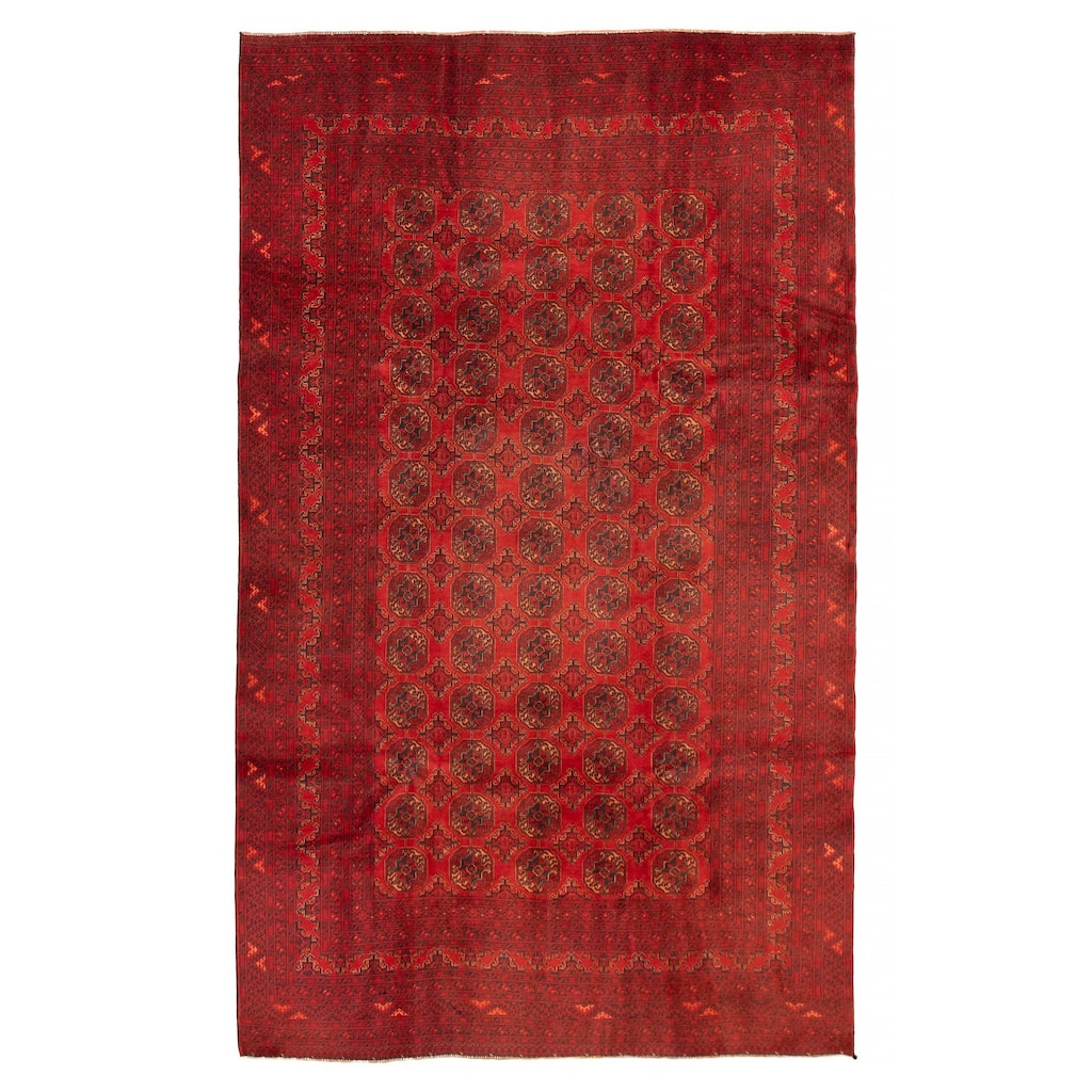 ECARPETGALLERY Hand-knotted Teimani Red Wool Rug - 5'10 x 9'6
