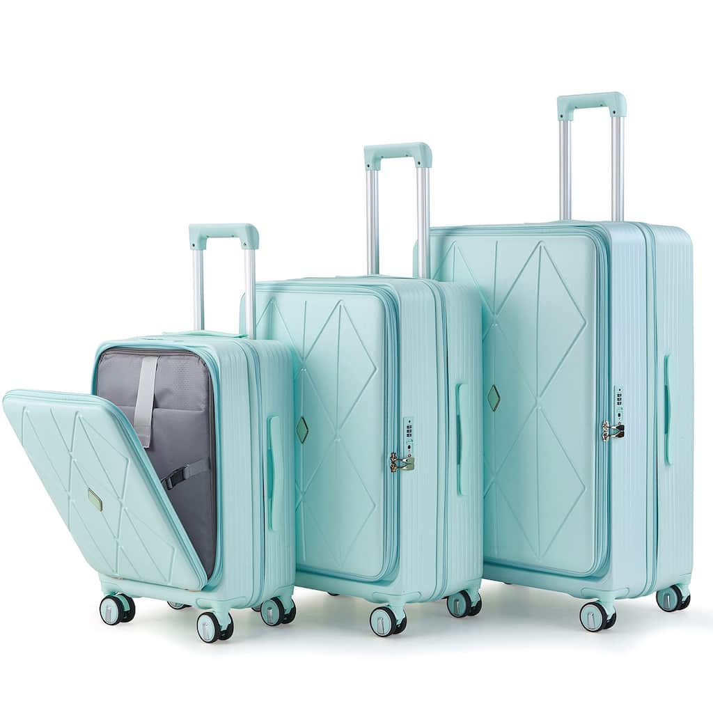 Luggage Sets 3 Piece(20/24/28), Expandable Carry On Luggage with TSA Lock Airline Approved, 100% PC Hard Shell