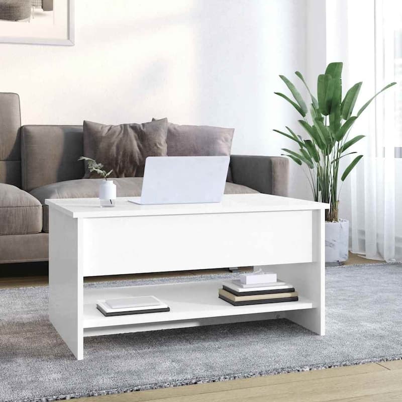 vidaXL Coffee Table Lift Top End Table Accent Side Sofa Table Engineered Wood - 31.5" x 19.7" x 16.7"