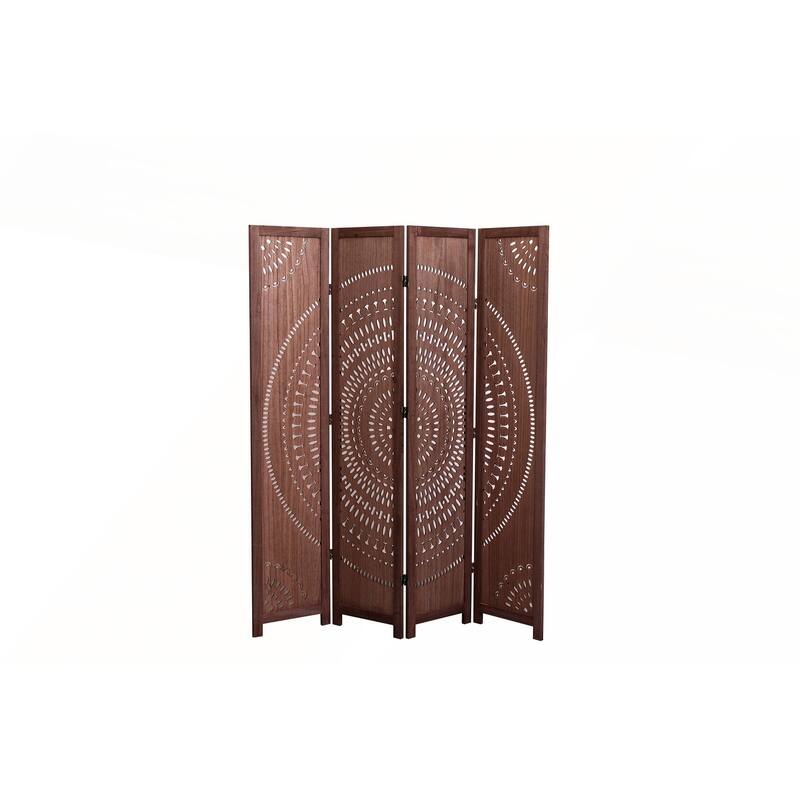 Stylish 4-Panel Solid Wood Folding Room Divider for Privacy and Decor in Any Living Space