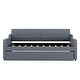 preview thumbnail 12 of 10, Upholstered Bed Twin Size Daybed with Trundle and USB Charging Design, Livingroom Daybed with Pull-out Sofa Bed, Gray