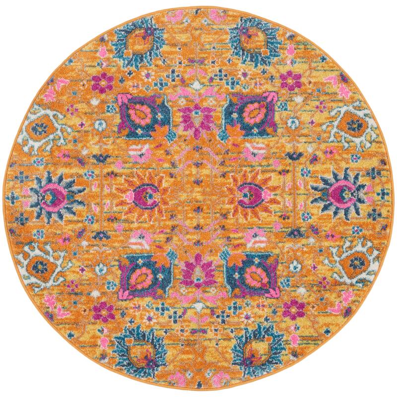 Nourison Passion Boho French Country Floral Area Rug.