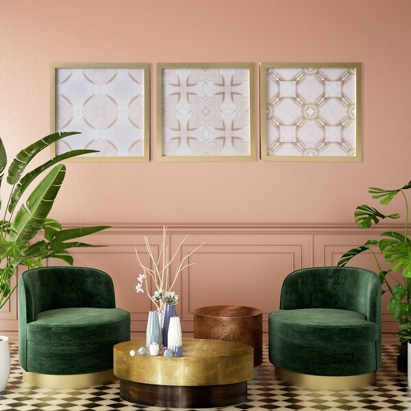 Gallery 57 Blush Tiles Set of 3 Framed Art, 18x18 Each. Opens flyout.