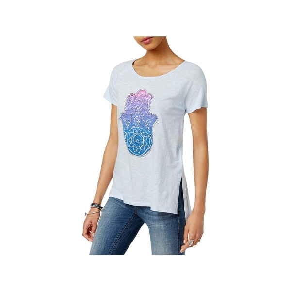 Lucky Brand Womens Hamsa Graphic T-Shirt Modal Blend Slub
