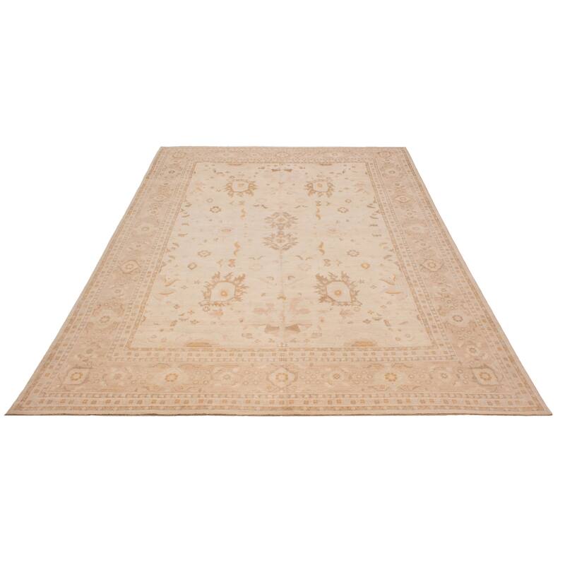 ECARPETGALLERY Hand-knotted Chobi Finest Cream Wool Rug - 10'2 x 13'8