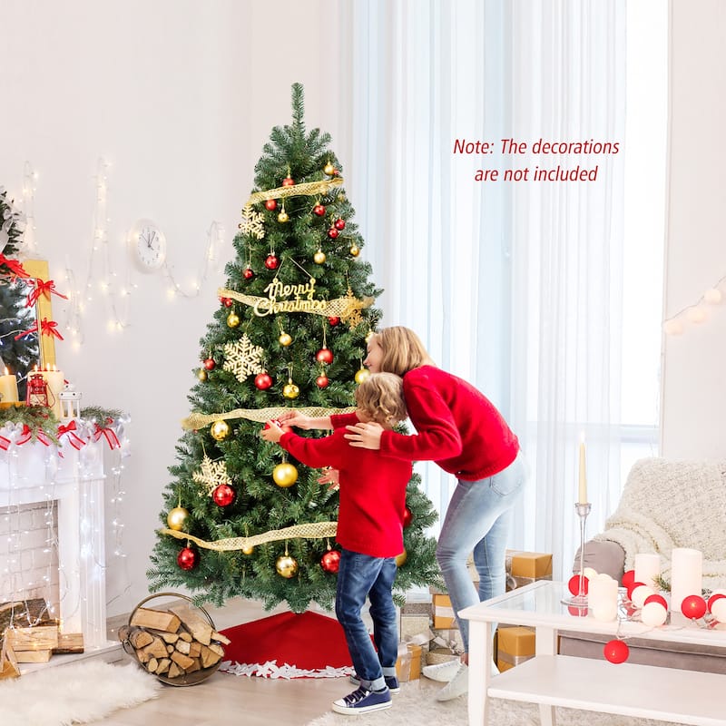 Gymax 6/7/8 FT Christmas Tree w/568/830/1182 PVC Branch Tips - See Details