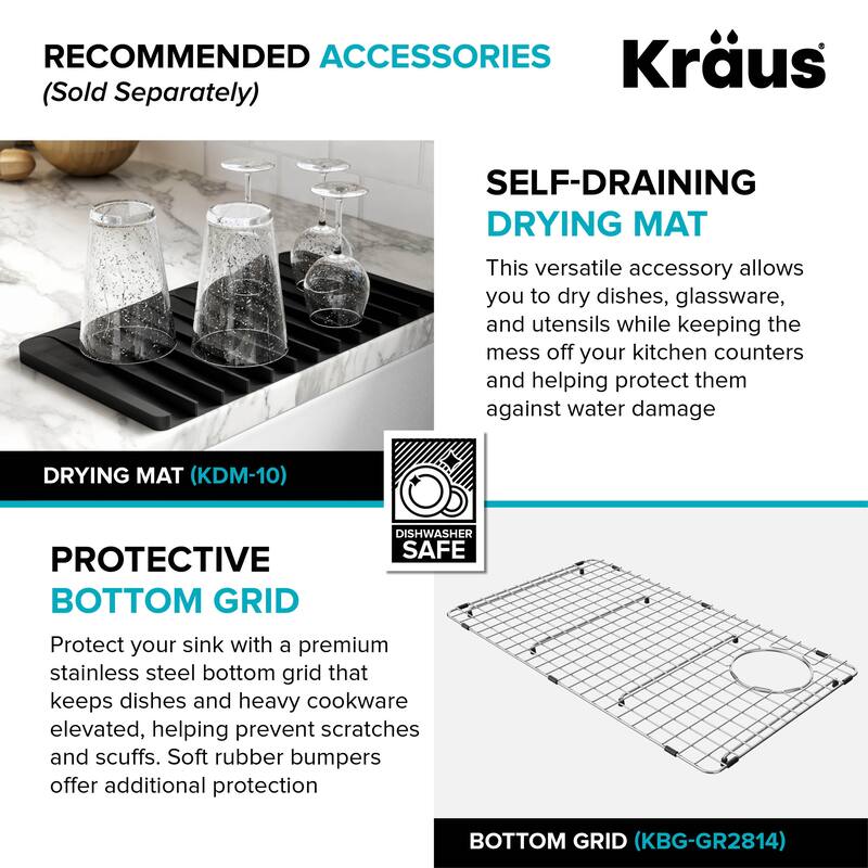 KRAUS Bellucci Workstation Undermount Granite Composite Kitchen Sink