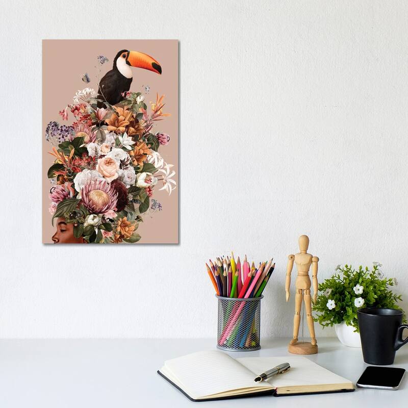 iCanvas "Floral Woman I" by Danilo de Alexandria Canvas Print - 12x8x0.75