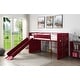 preview thumbnail 2 of 12, ACME Cargo Twin Loft Bed w/Slide Red
