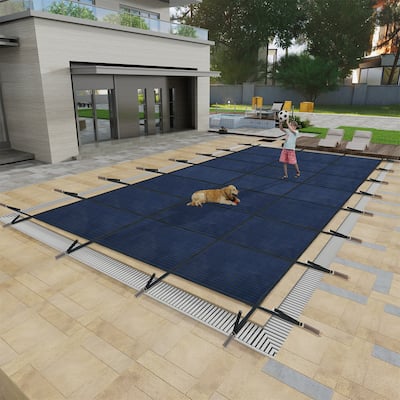 25x45ft Swimming Pool Cover,Triple Stitched High Strength Mesh