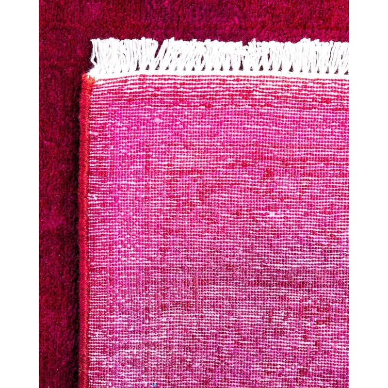 Fine Vibrance One-of-a-Kind Hand-Knotted Runner Rug - Pink, 2' 6" x 9' 10" - 2' 6" x 9' 10"