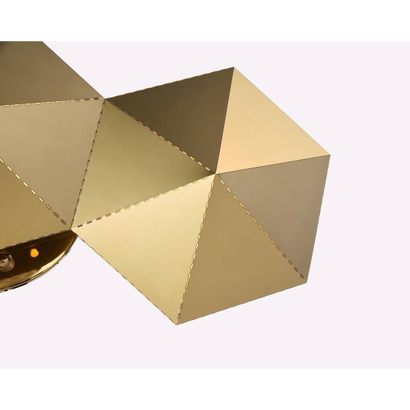 5-Light Gold Prism LED Wall Sconce