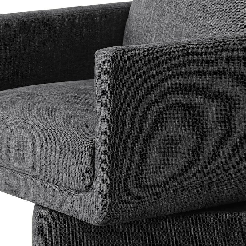 Upholstered Swivel Barrel Accent Chair(Set of 2)