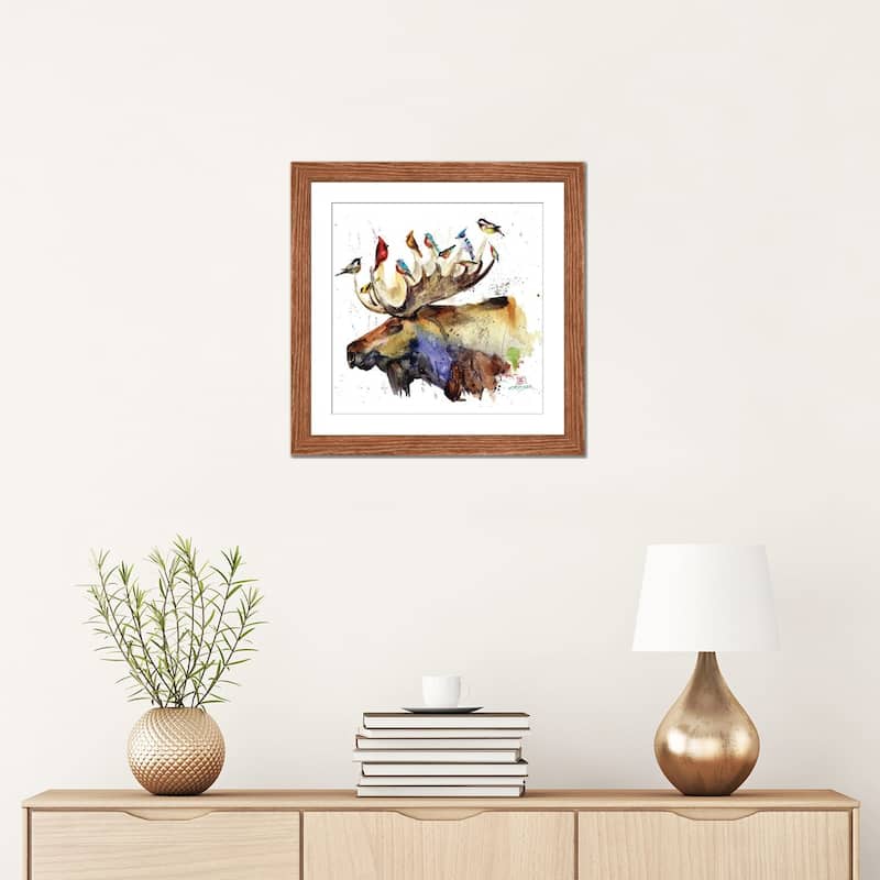 iCanvas "Moose and Birds" by Dean Crouser