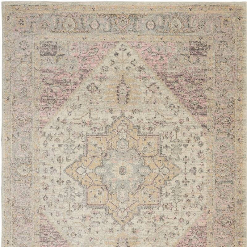 HomeRootsFloral Transitional Rectangle Area Rug - 72' X '48' X '0.5