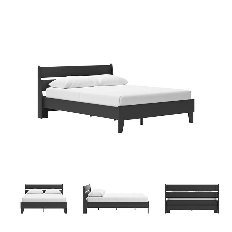 Signature Design by Ashley Socalle Black Panel Platform Bed