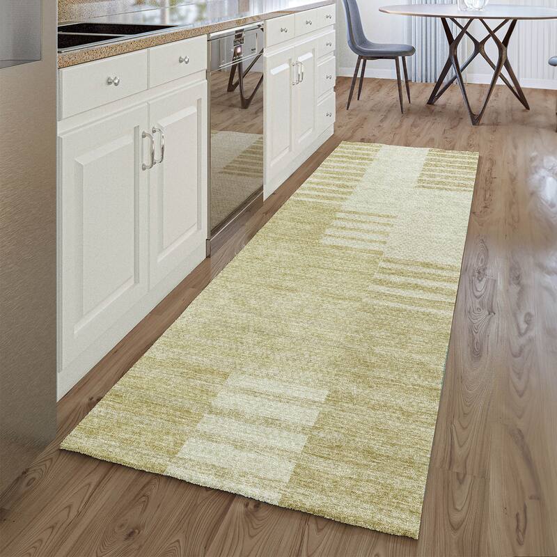 Premium Washable Super Soft Stripe Geo Mayfield Rug - Beige - 2' 3" x 7' 6" - Runner