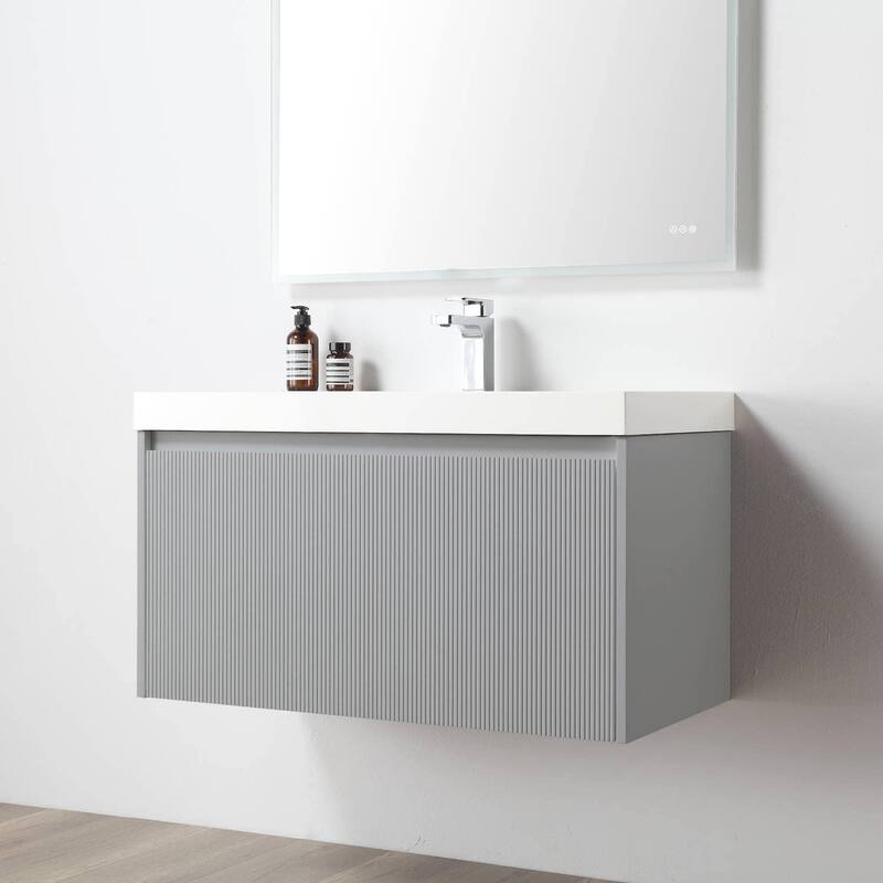 Blossom Positano 36" Floating Vanity with Sink & Side Cabinet