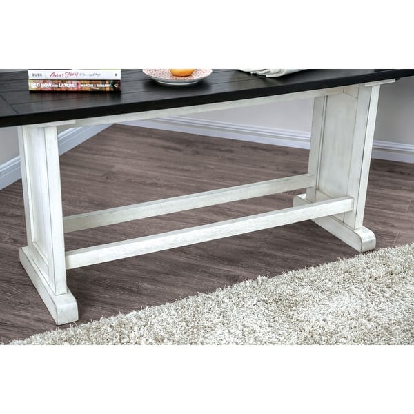Shop Furniture Of America Mage Rustic White Solid Wood Counter