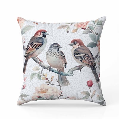 Branch Buddies Faux Suede Reversible Throw Pillow Pink and Blue