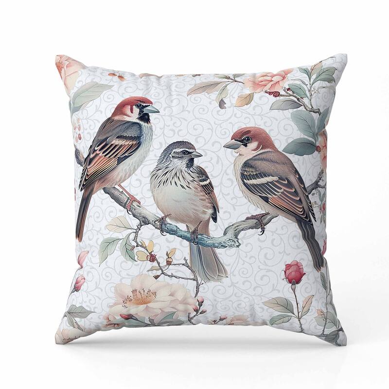 Branch Buddies Indoor/Outdoor Reversible Throw Pillow Pink and Blue