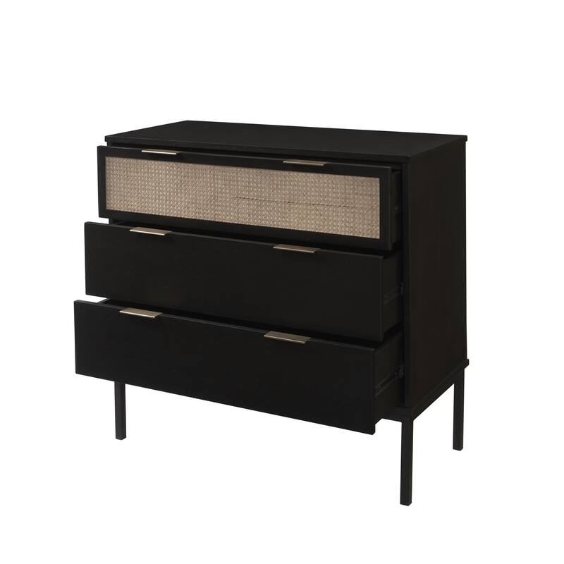 NPD Furniture Caine Rattan Chest 3 Drawers