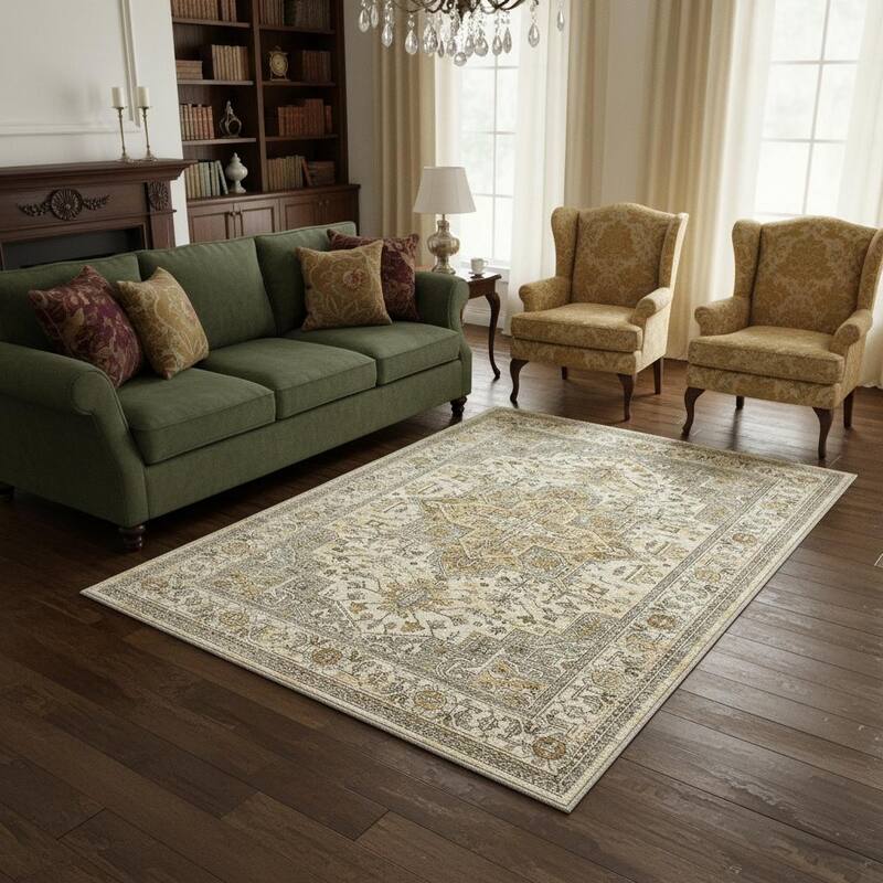 HomeRoots Oriental Traditional Rectangle Area Rug - 5' X 7'