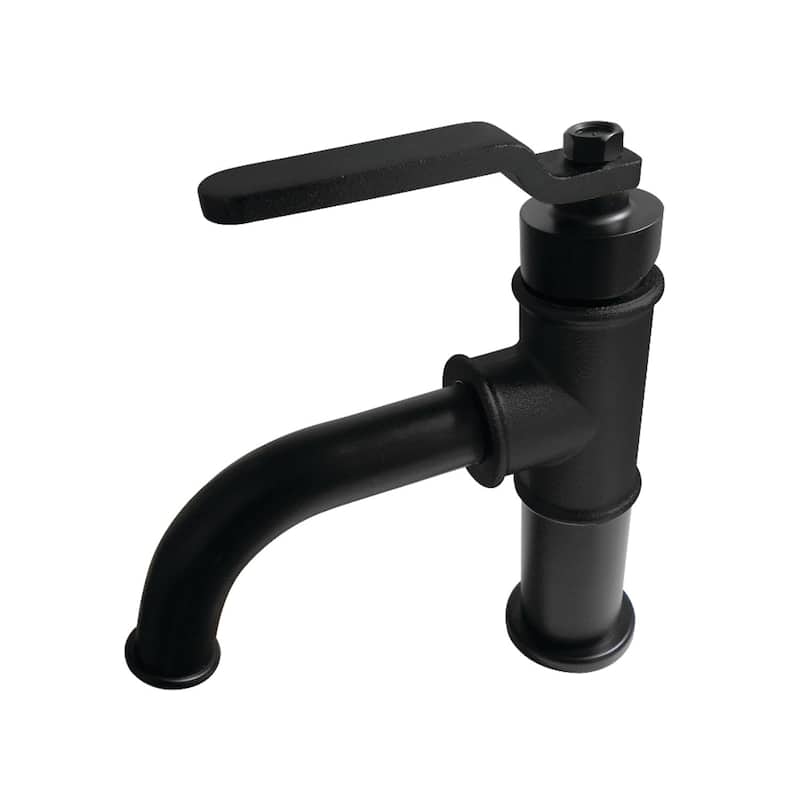 Kingston Brass Whitaker Single-Handle 1-Hole Deck Mount Bathroom Faucet in Matte Black - Matte Black