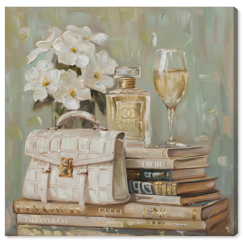 Sage Green Glam Canvas by Art Remedy, Gallery Wrapped - 24" x 24"