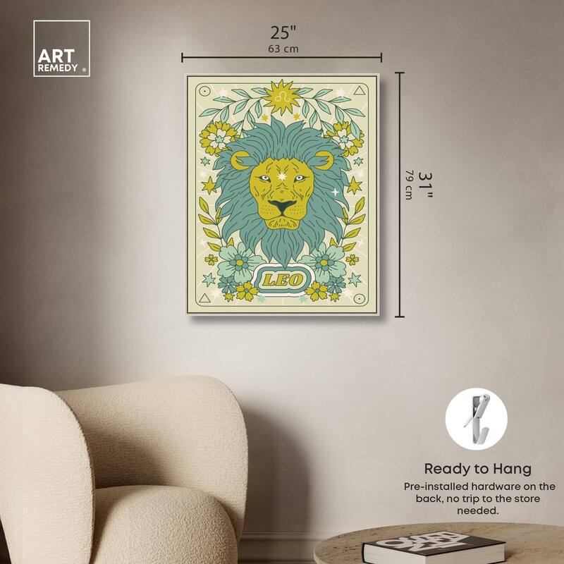 Leo Stars Card Canvas by Art Remedy