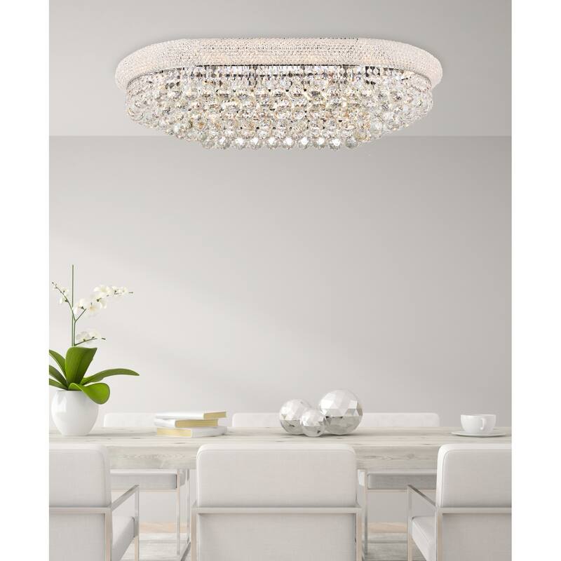 Elegant Lighting V1800F36S/RC Primo 18 Light 36" Wide Flush Mount