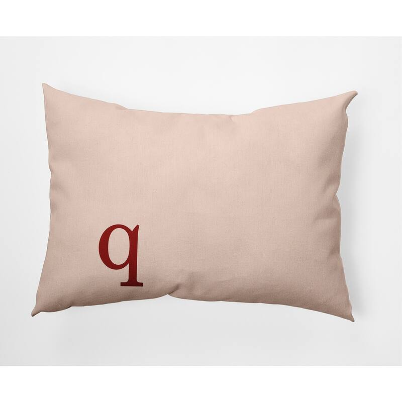 Modern Monogram Decorative Throw Pillow - 14" x 20" - q
