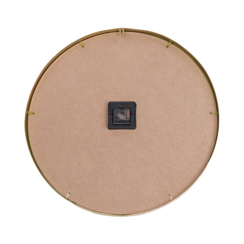 Viola Modern Round Metal Wall Clock - 24"H x 24"W x 1.5"D