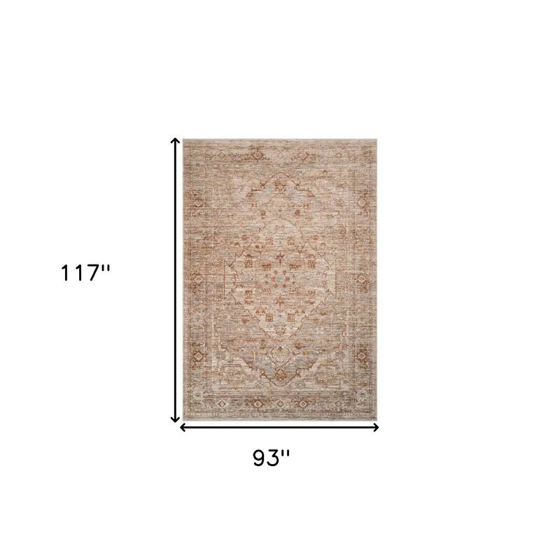 HomeRoots Floral Medallion Traditional Rectangle Area Rug