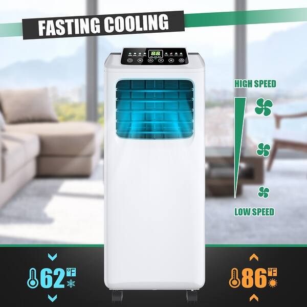 Shop Costway 8 000 Btu Portable Air Conditioner Dehumidifier Function Overstock 18020370