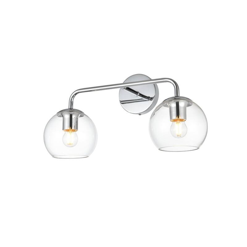 Genis 1 Light Black and Clear Bath Sconce