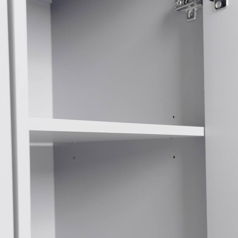 51.06'' Particle Board Kitchen Island with Drop Leaf, RollingWheels, Spice Rack, Towel Rack and Drawers