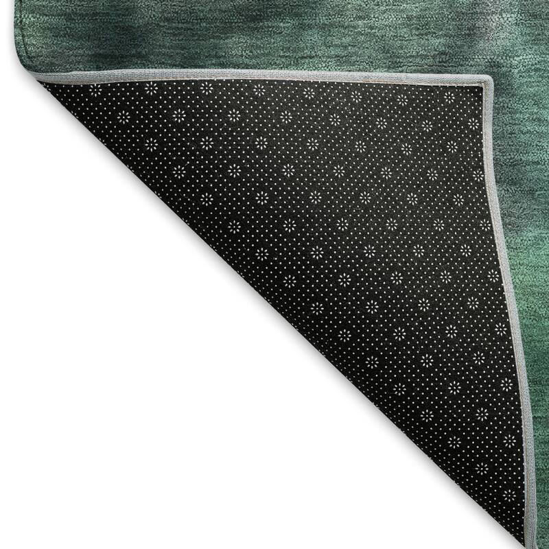 Machine Washable Indoor/ Outdoor Abstract Contemporary Chantille Rug