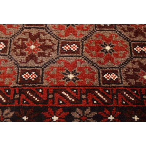 ECARPETGALLERY Hand-knotted Baluch Tan Wool Rug - 3'1 x 5'7 - Bed