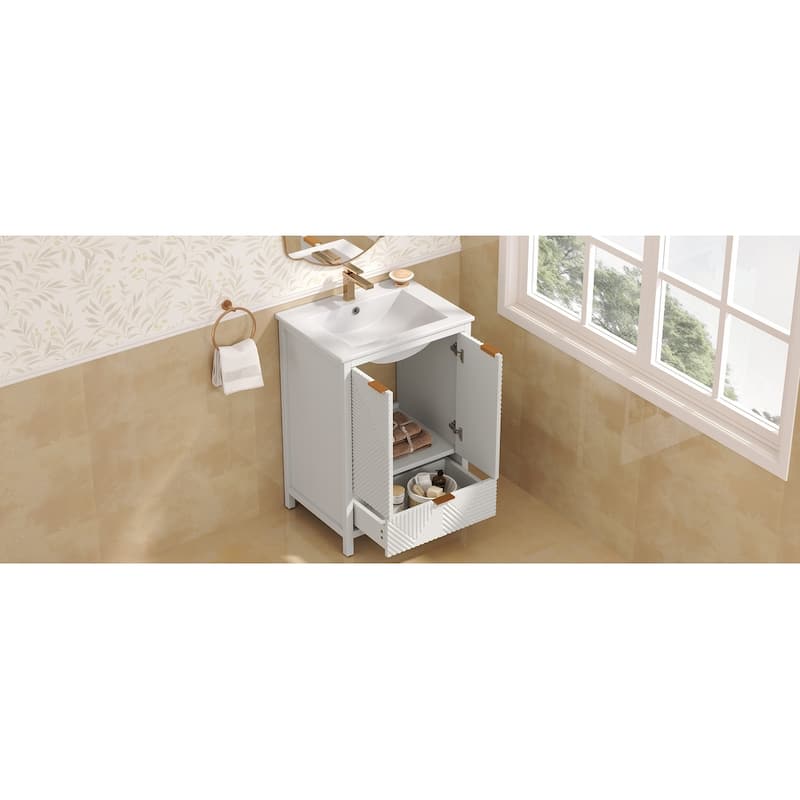 Christopher Knight Home - Seaford 24" Bathroom Vanity with Sink Combo & Single Faucet Hole
