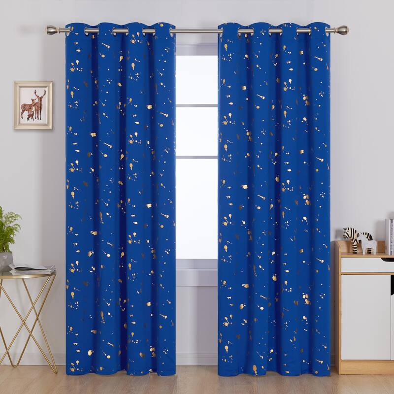 Deconovo Gold Spot Curtain Panel Pair (2 Panel)