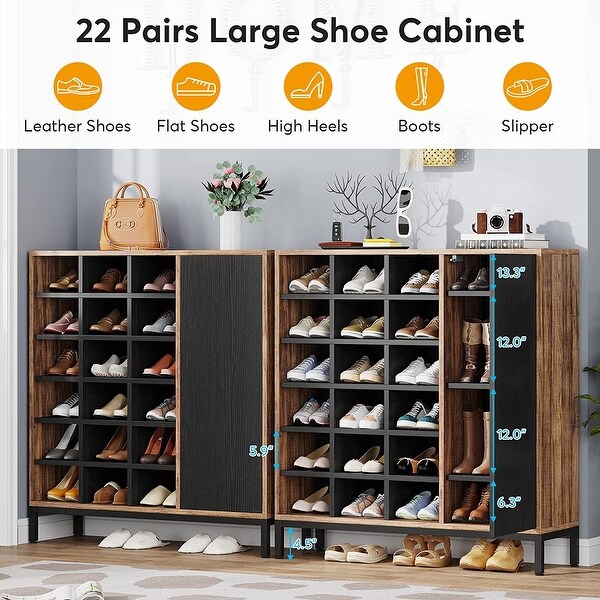 Shoe Cabinet with Adjustable Shelves 6 Tier Shoe Rack with Doors Bed Bath Beyond 37367129