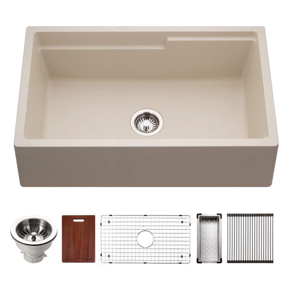 Houzer W-133-C Quartztone 33" Farmhouse Single Basin Granite Composite