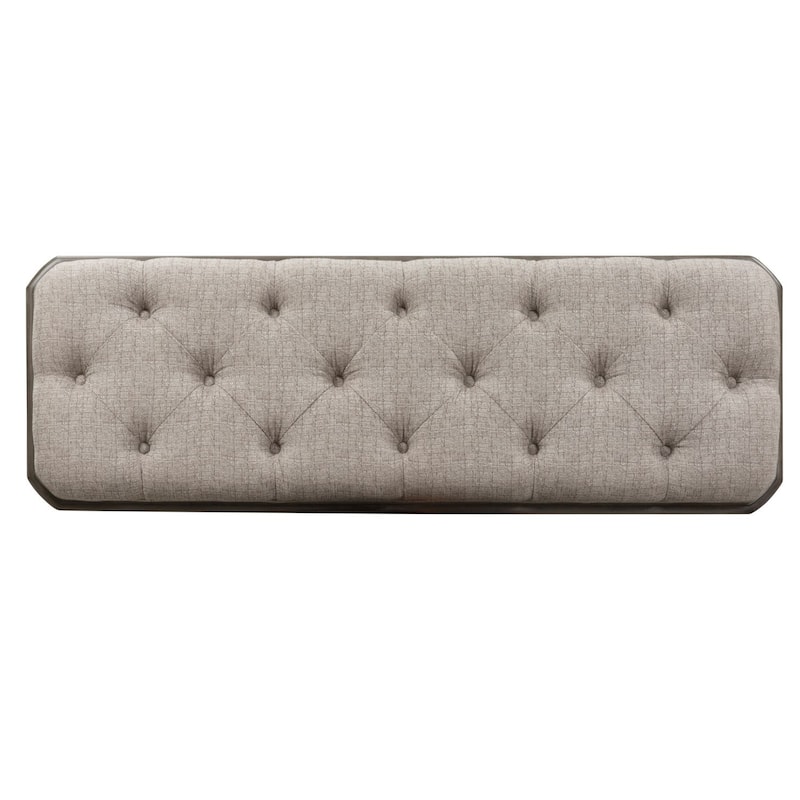 Magnolia Manor Antique White Weathered Bark Bed Bench