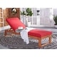 preview thumbnail 9 of 16, SAFAVIEH Solano Outdoor Solid Wood Chaise Lounge Chair - 24.8" W x 80.9" L x 37.4" H