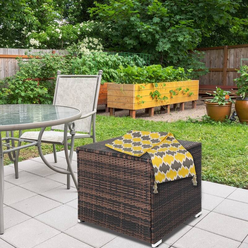 Patio 60 Gallon Wicker Rattan Storage Box