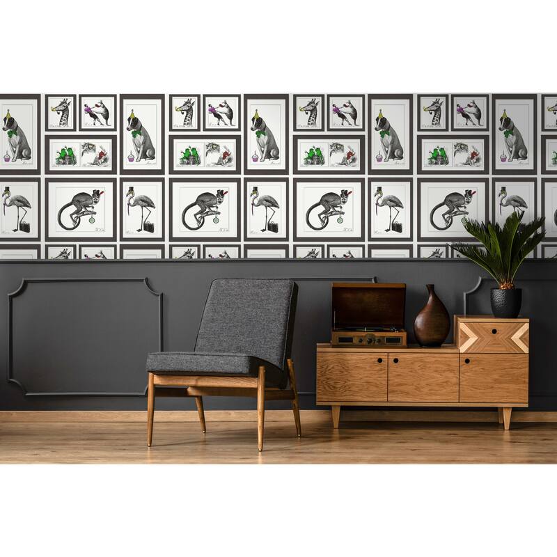 Mad Dogs Multi Metallic Unpasted Wallpaper – 396in x 20.8in